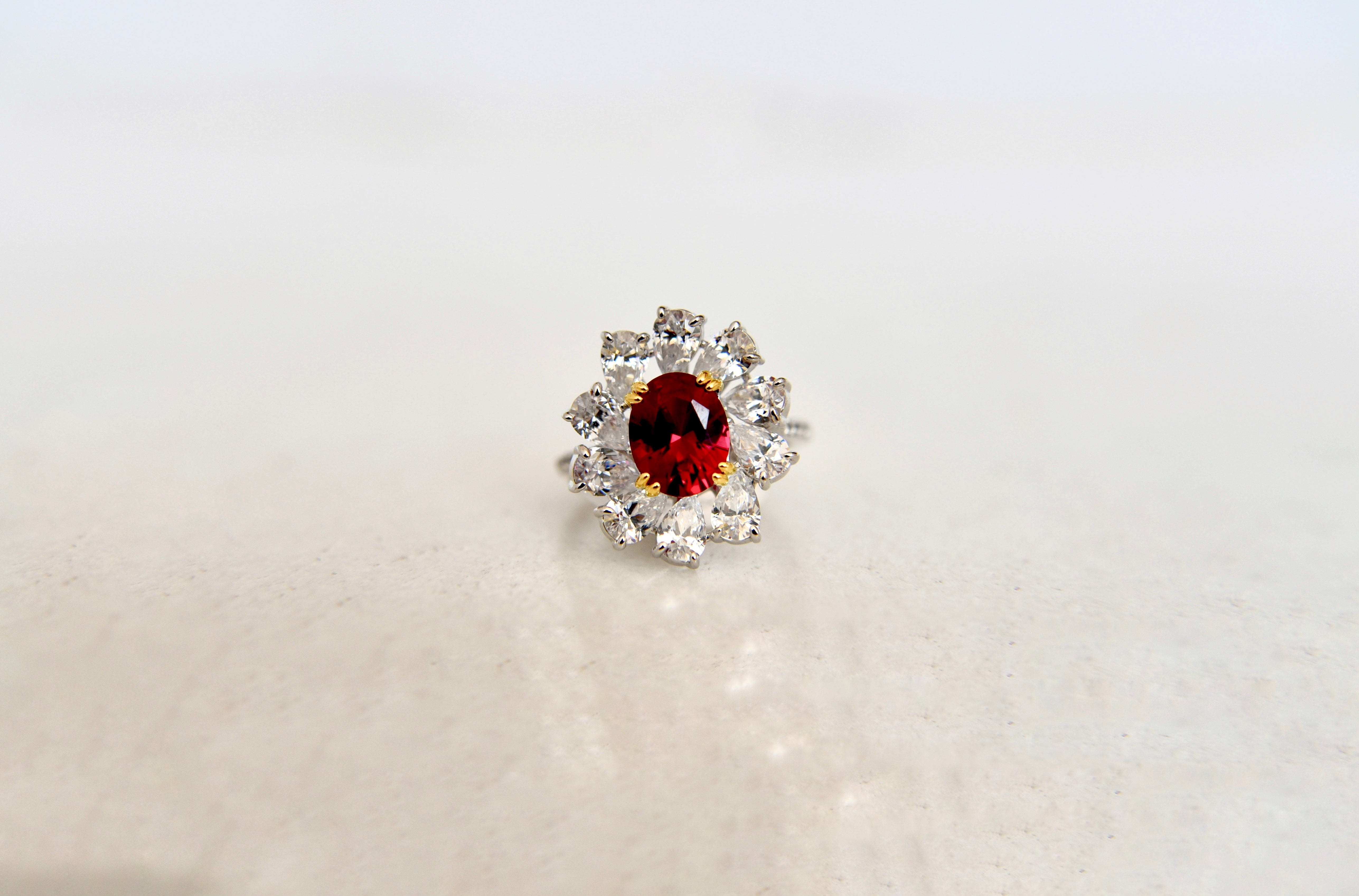 Ruby Flower Ring