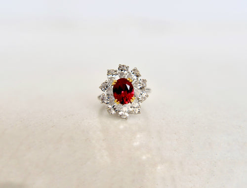 Ruby Flower Ring