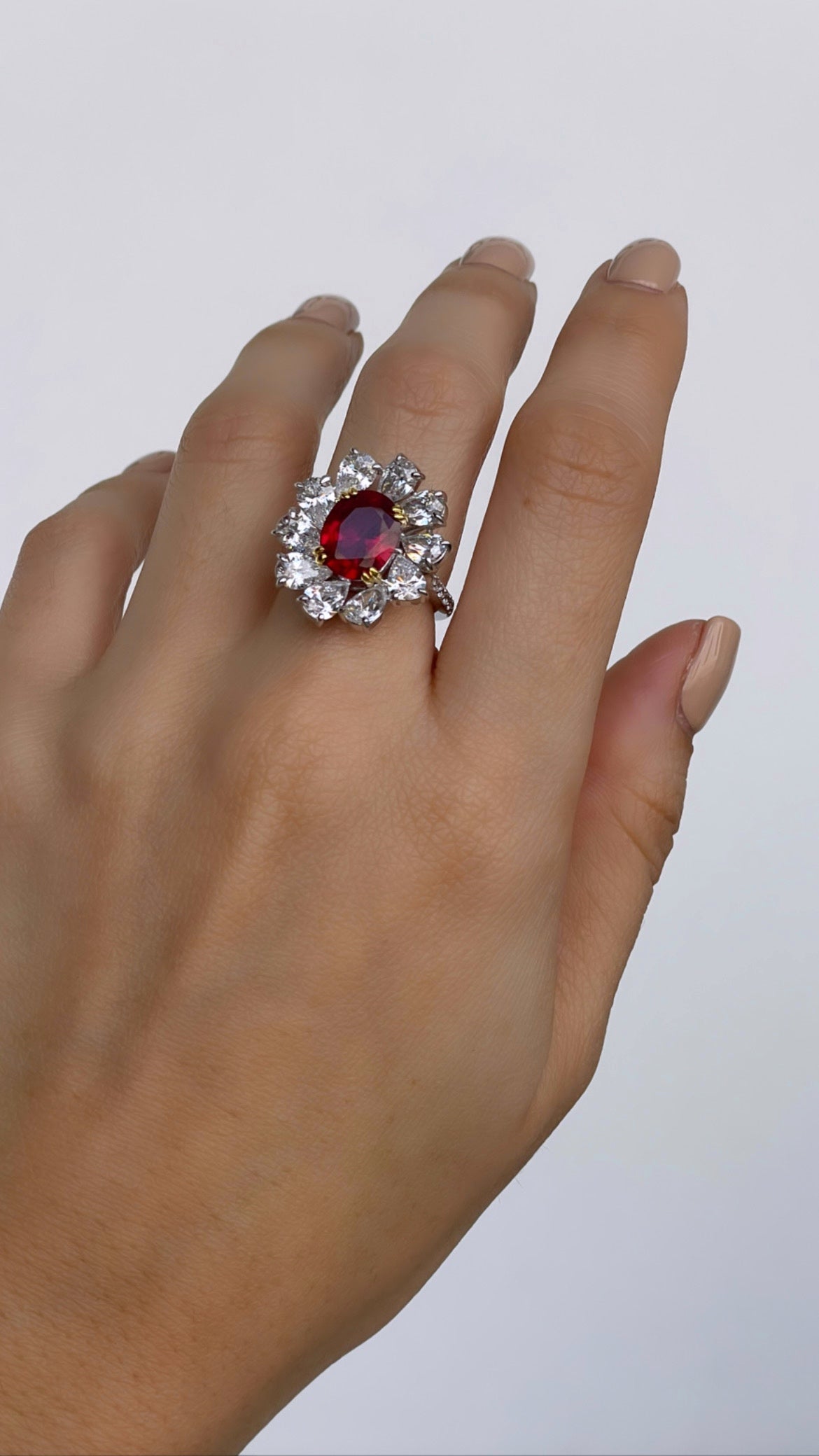 Ruby Flower Ring